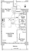 プラウドフラット学芸大学2 502 間取り図