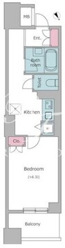 レジディア日本橋馬喰町 411 間取り図