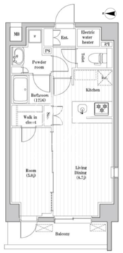ハーモニーレジデンス高田馬場 201 間取り図