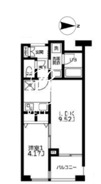 カーザビアンカ 304 間取り図