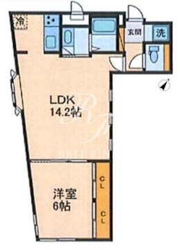 ダイキデュオ目黒 204 間取り図