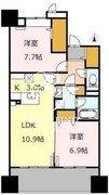 ロイヤルパークスシーサー南千住 410 間取り図