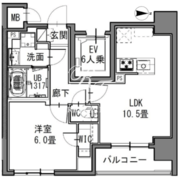 エスレジデンス新御徒町イースト 303 間取り図