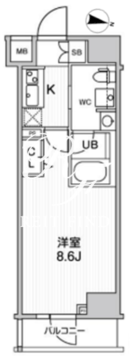 ジェノヴィア三ノ輪2スカイガーデン 803 間取り図