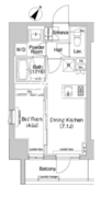 コンフォリア東池袋イースト 409 間取り図