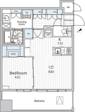 ビエラコート日本橋久松町 301 間取り図