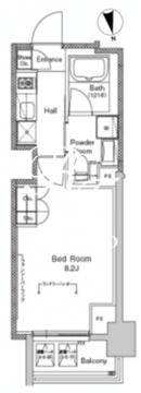 プラウドフラット門前仲町5 609 間取り図