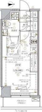 ディアレイシャス本所蔵前 502 間取り図