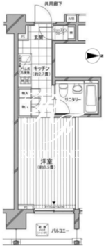 カスタリア麻布十番七面坂 202 間取り図