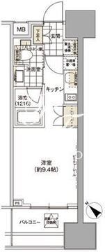 パークハビオ武蔵小山 803 間取り図