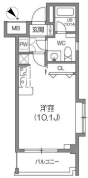 ルクレ森下レジデンス 707 間取り図