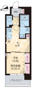 ルカナル門前仲町 303 間取り図