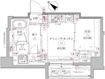 クレイシアIDZ王子アーバンヒルズ 302 間取り図