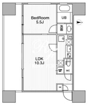 アーバンフラッツ池袋プレミアム 1307 間取り図