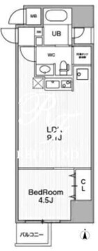 アーバンフラッツ池袋プレミアム 1801 間取り図