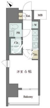 カスタリア大井町 1401 間取り図