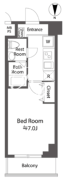 ルクレ中落合 403 間取り図