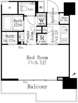 パークホームズ西小山 417 間取り図