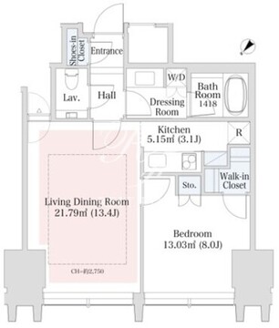 ラ・トゥール新宿グランド 1302 間取り図