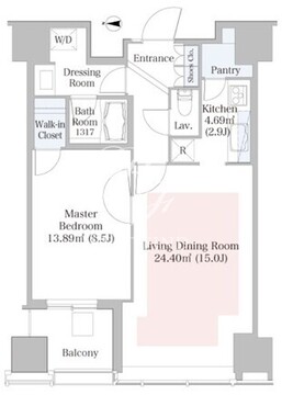 セントラルパークタワー・ラ・トゥール新宿 1905 間取り図