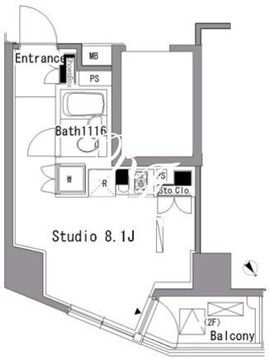 パークアクシス新板橋ウエスト 801 間取り図