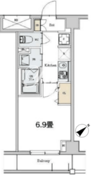 カスタリア本駒込 505 間取り図