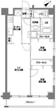 カスタリア浅草橋 501 間取り図