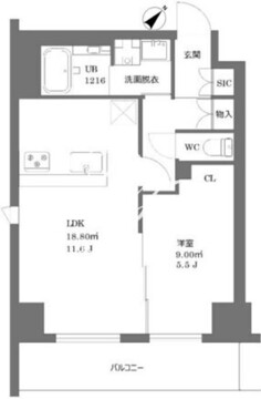 イマーレ富久町 204 間取り図