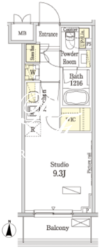 パークアクシス錦糸町ヴェール 702 間取り図