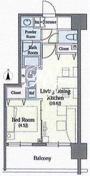 南麻布パークハイツ 1202 間取り図