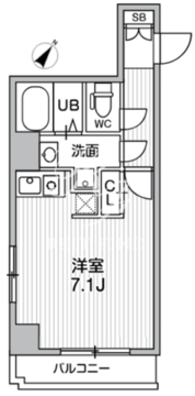 コスモリード人形町 605 間取り図