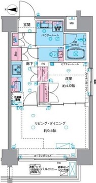 ジェノヴィア浅草6スカイガーデン 201 間取り図