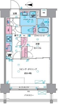 ジェノヴィア浅草6スカイガーデン 204 間取り図