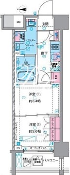 ジェノヴィア浅草6スカイガーデン 502 間取り図