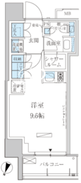 パークアクシス赤坂見附 1008 間取り図