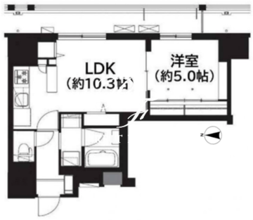 フレンシア菊川 1006 間取り図