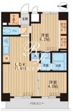 KDXレジデンス入谷 1202 間取り図