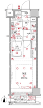 クレイシアIDZ王子 603 間取り図