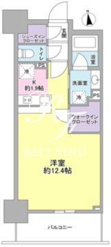 スタイリオ品川中延 804 間取り図