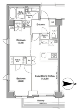 ザ・パークハビオ三軒茶屋テラス 401 間取り図