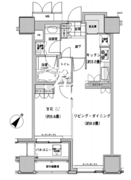 ウエストパークタワー池袋 1511 間取り図