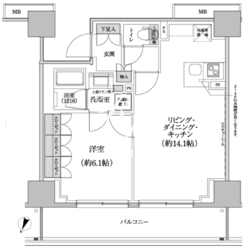 パークハビオ渋谷本町レジデンス 212 間取り図