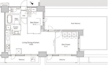 プラウドフラット渋谷富ヶ谷 903 間取り図