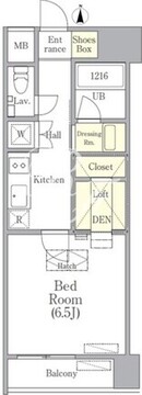 オール戸越 208 間取り図