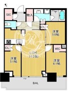 パークタワー勝どき M-3507 間取り図