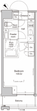 プラウドフラット清澄通り 1008 間取り図