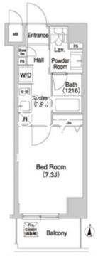 コンフォリア清澄白河トロワ 706 間取り図