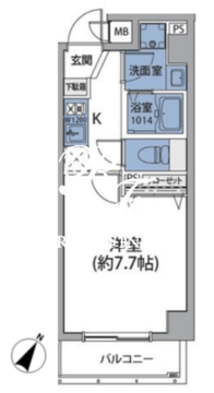 ルネサンスコート駒込 602 間取り図