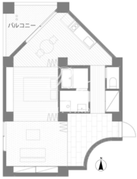 三組坂flat 5fA 間取り図