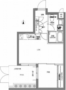 パティーナV代々木上原 101 間取り図